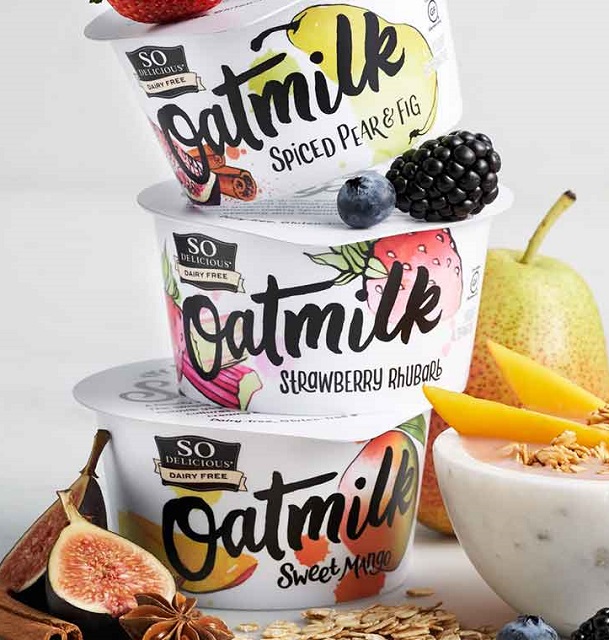 photo of so delicious brand oat milk yogurt plant based yogurt
