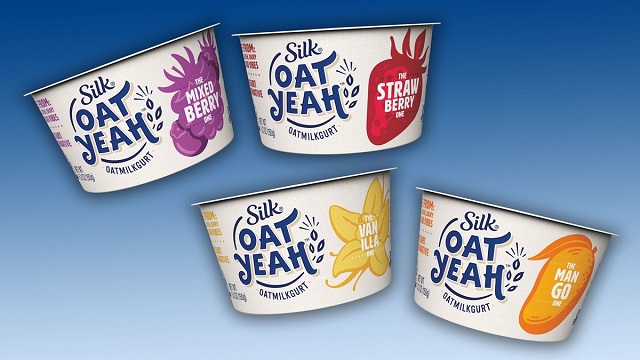 photo of silk brand oat milk yogurt plant based yogurt