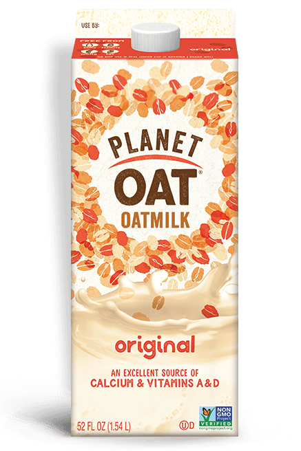 photo of planet oat brand non gmo oat milk plant based milk