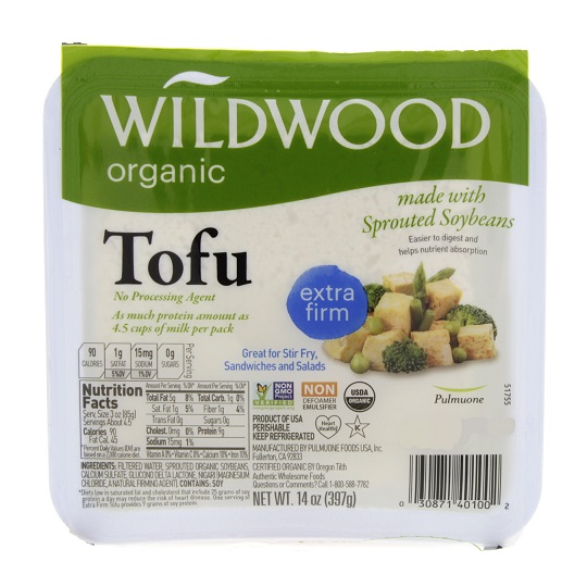 photo of wildwood brand non gmo organic sprouted soy bean extra firm tofu non gmo organic extra firm tofu from sprouted soybeans